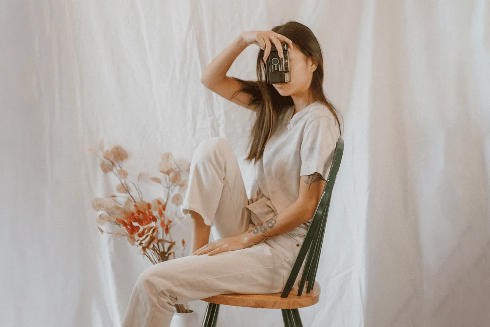 A girl with camera
