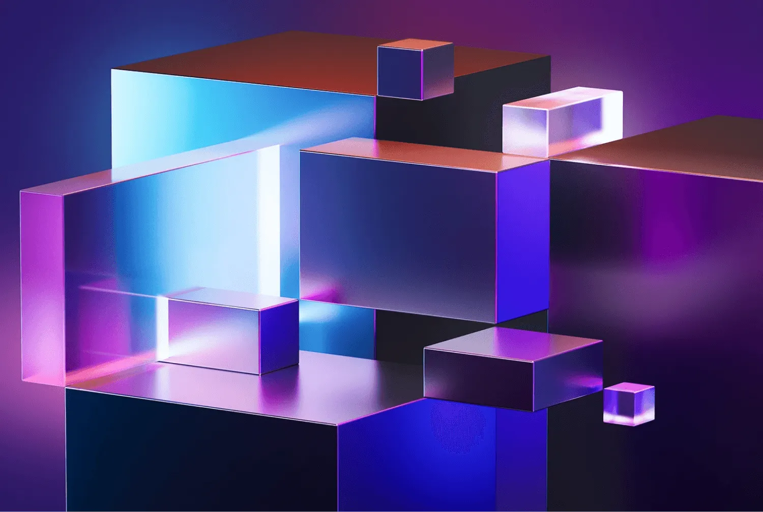 Abstract 3D holographic rectangles
